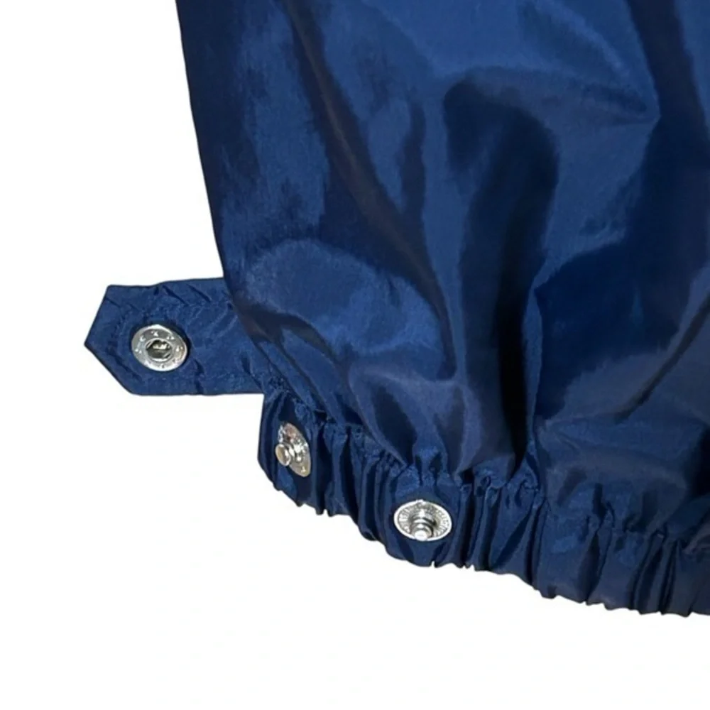Columbia Women’s Vintage Nylon Track Pants Drawstring Zip Snap Ankle Large‎ Navy